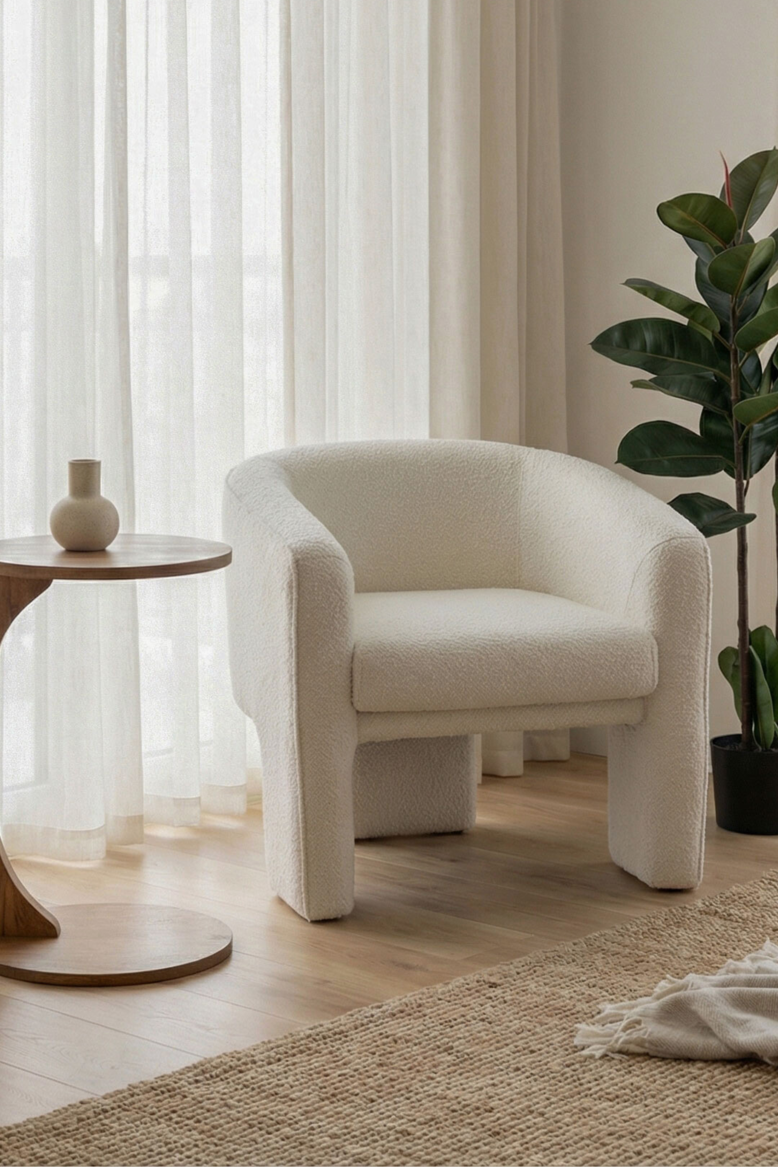 Kendra Off White Lounge Chair