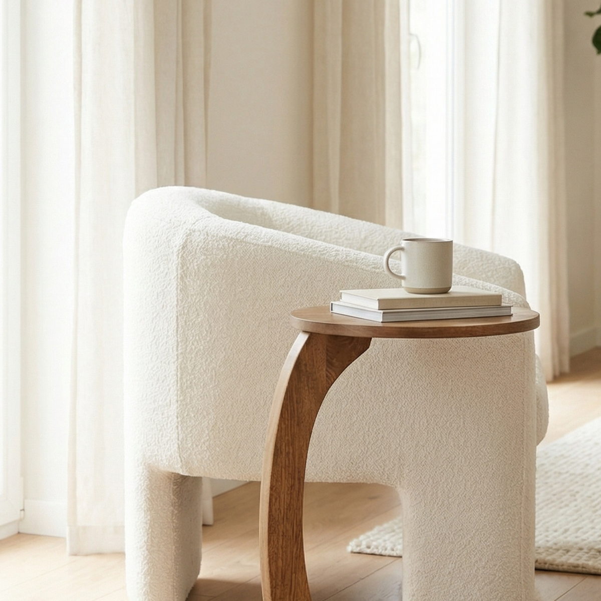 Sema Mango Wood Side Table for Sculptural Modern Living – Homekode