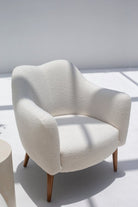 Kent Boucle Armchair with Irregular Top