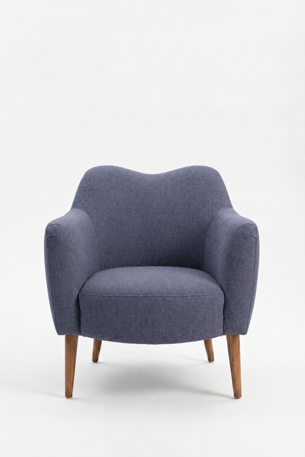 Kent Dusty Blue Armchair with Irregular Top