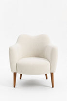 Kent Ivory Armchair with Irregular Top