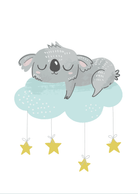 Koala's Starry Siesta Wall Art