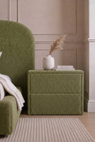 Kosta Light Olive Green Rectangular Bedside Table