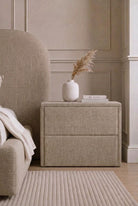 Kosta Taupe Rectangular Bedside Table