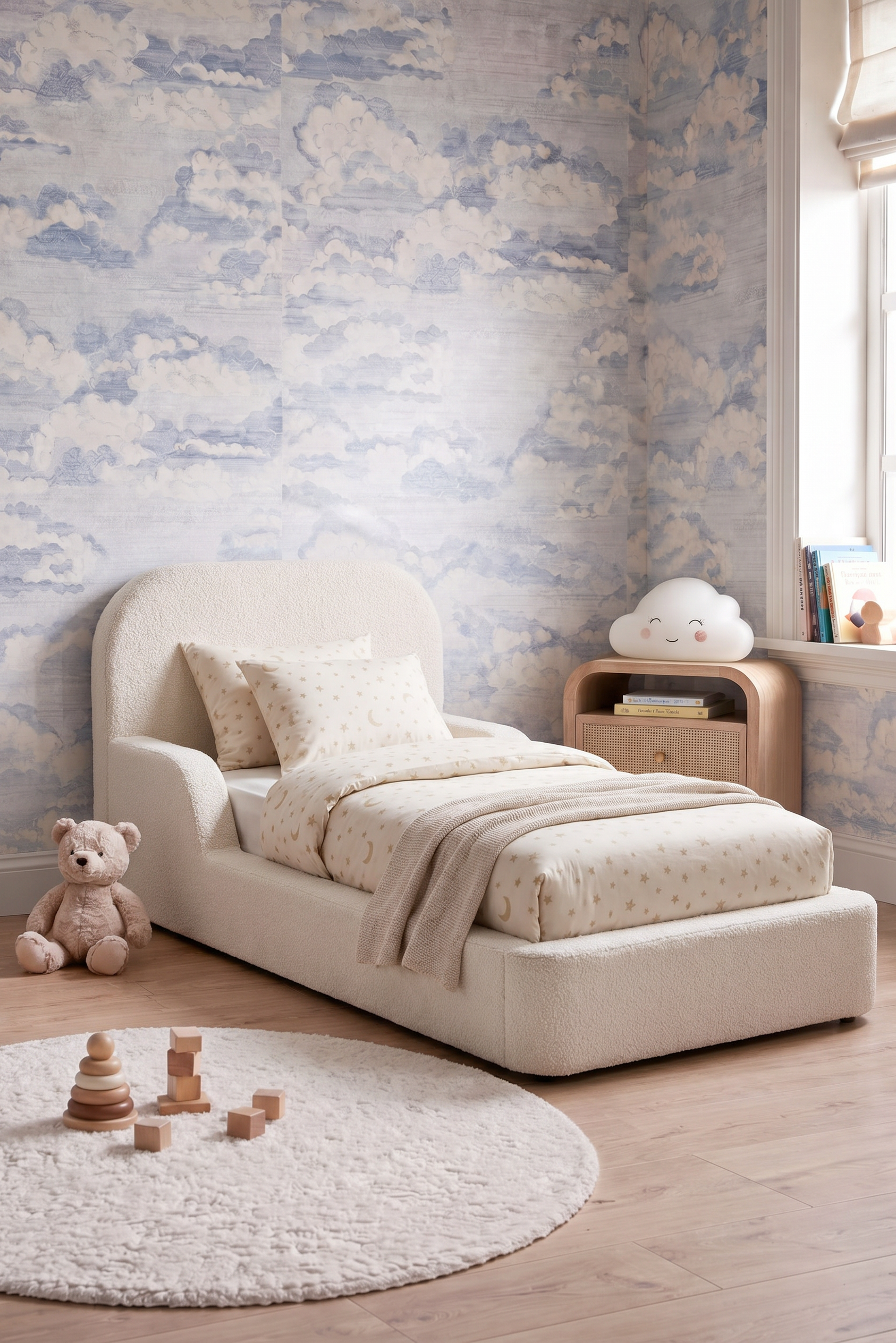 Kumo Beige Boucle Kids' Bed
