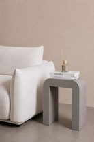Kuzmina Ash Grey Speckled Microconcrete Side Table