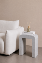 Kuzmina Grey Speckled Microconcrete Side Table