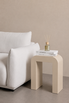 Kuzmina Light Beige Microconcrete Side Table