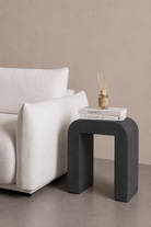 Kuzmina Midnight Grey Microconcrete Side Table