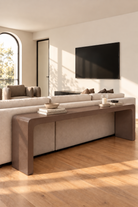 Kuzmina Mocha Microconcrete Sofa Console Table