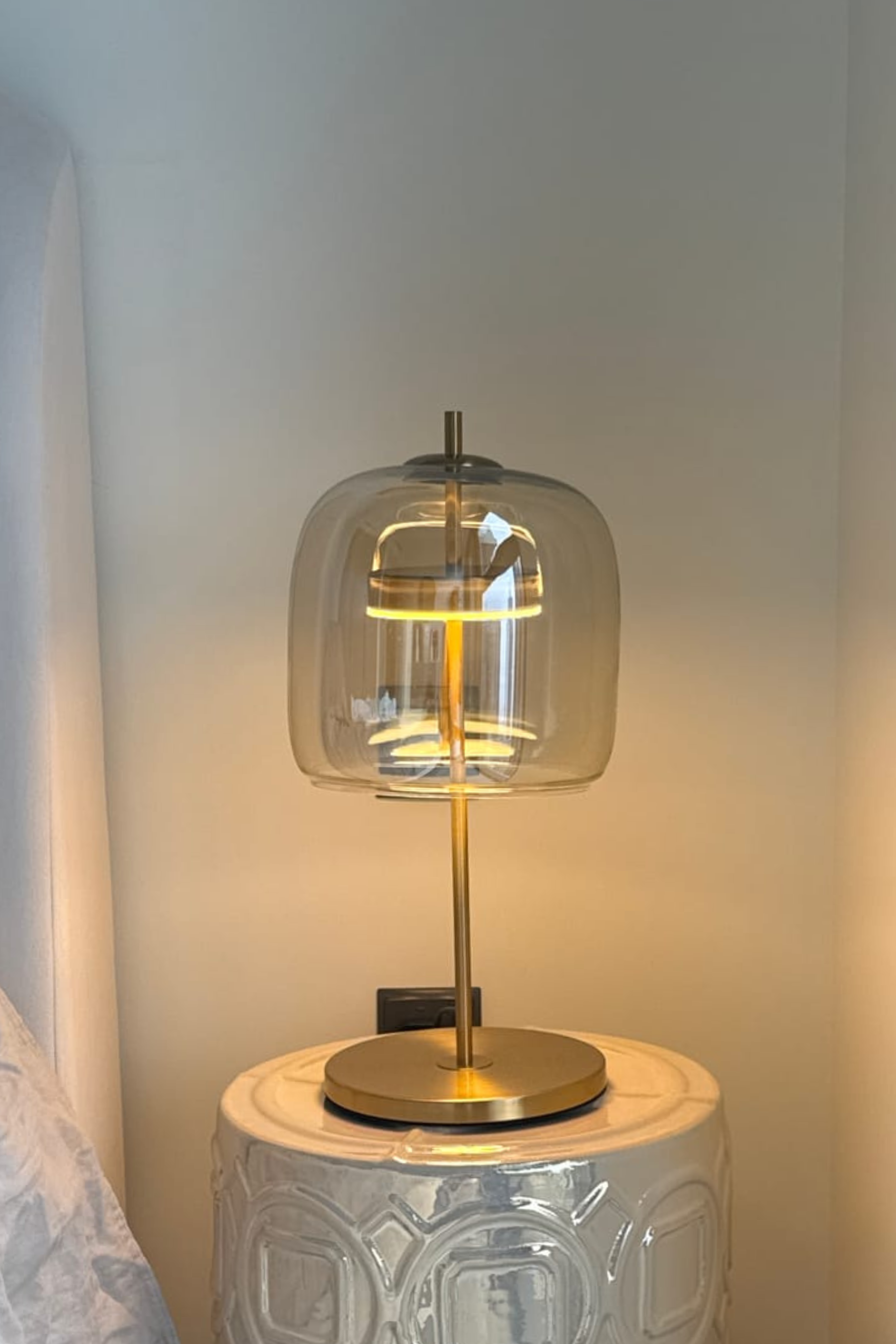 Nordic Tinted Glass Lampshade Table Lamp