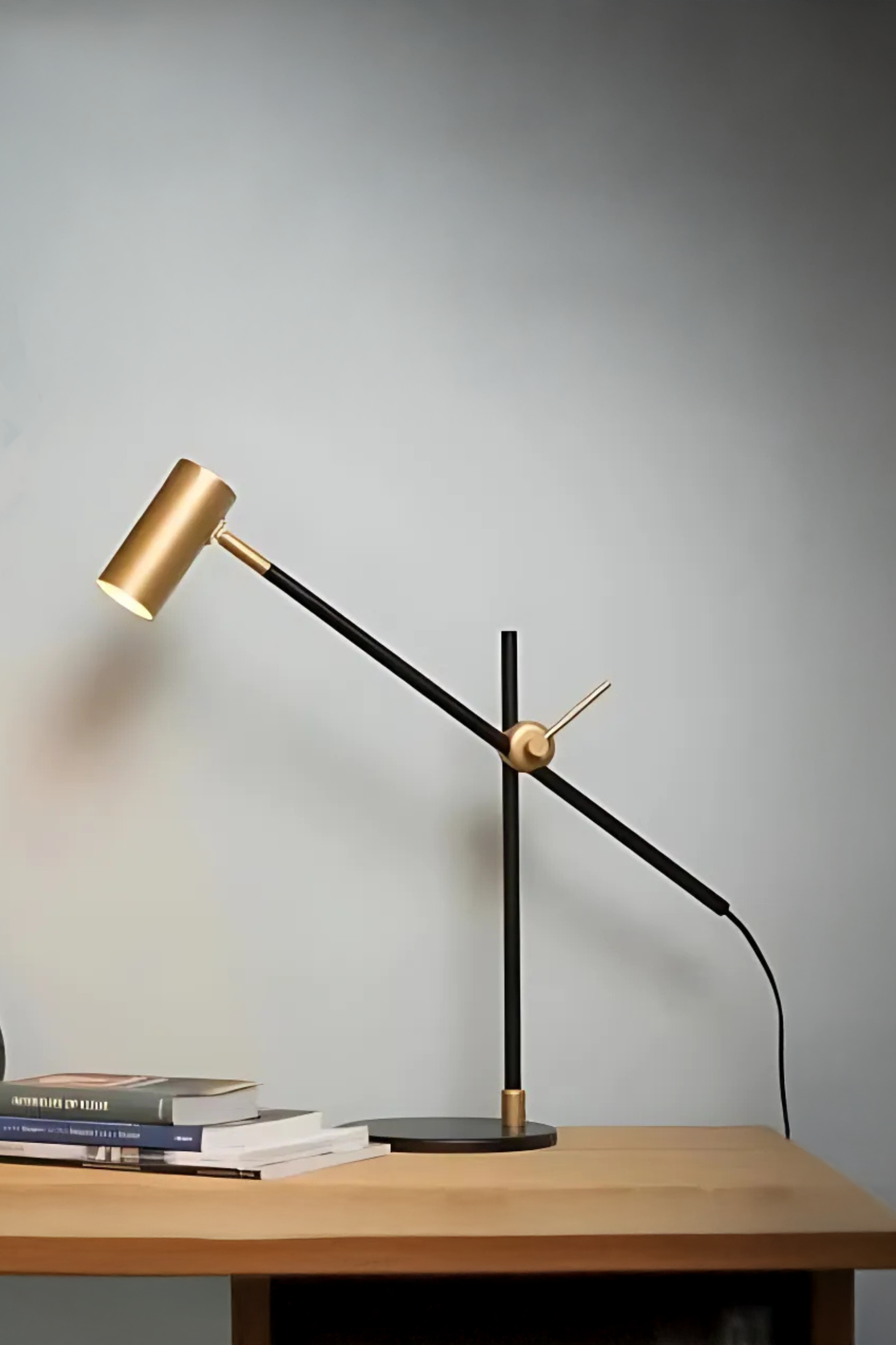 Gold and Black Adjustable Desk Lamp