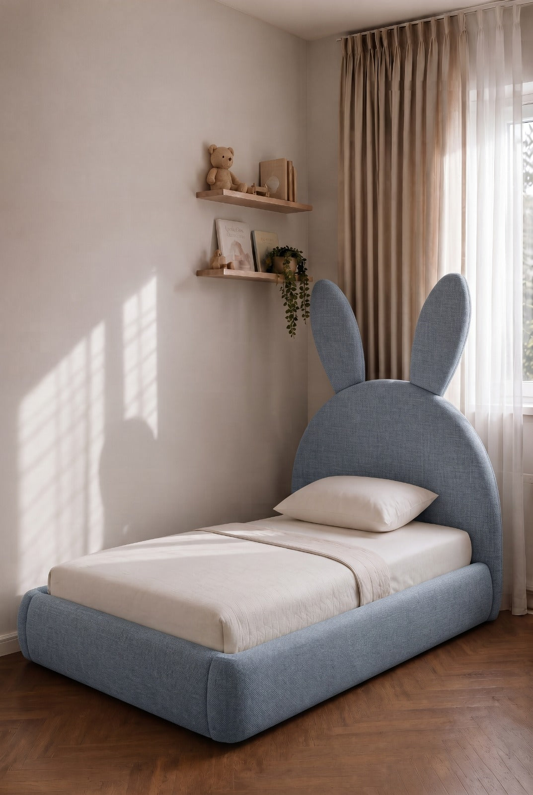 Lapino Kids Dusty Blue Bunny Ear Bed