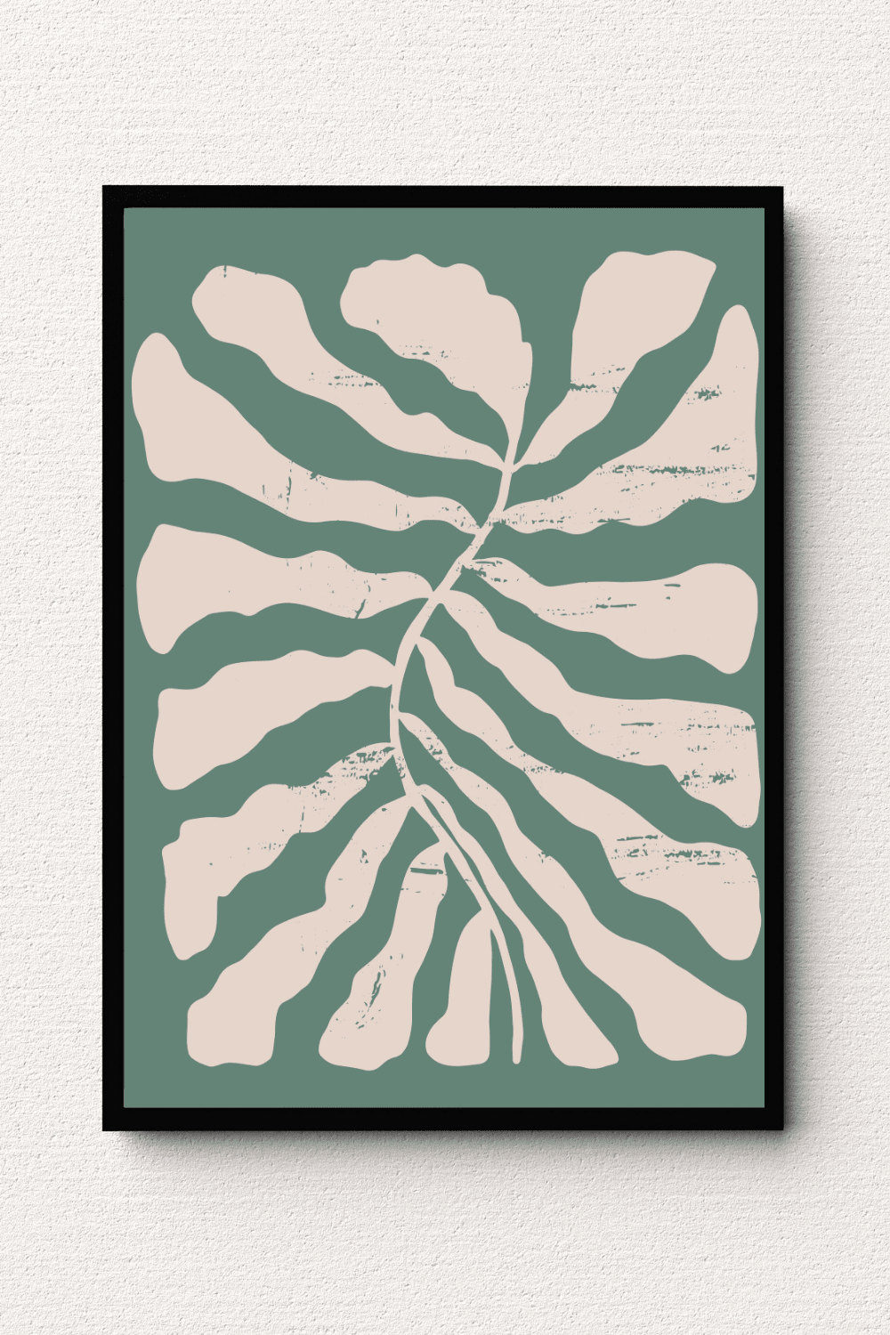 Light Beige Algae Matisse Abstract Wall