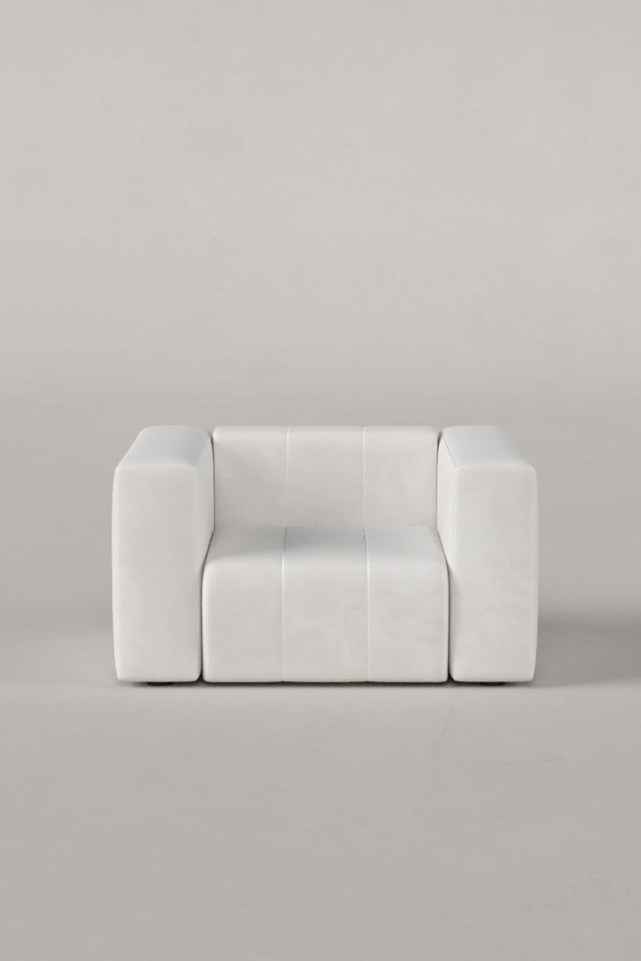 Liorine Off White Velvet Sofa Chair