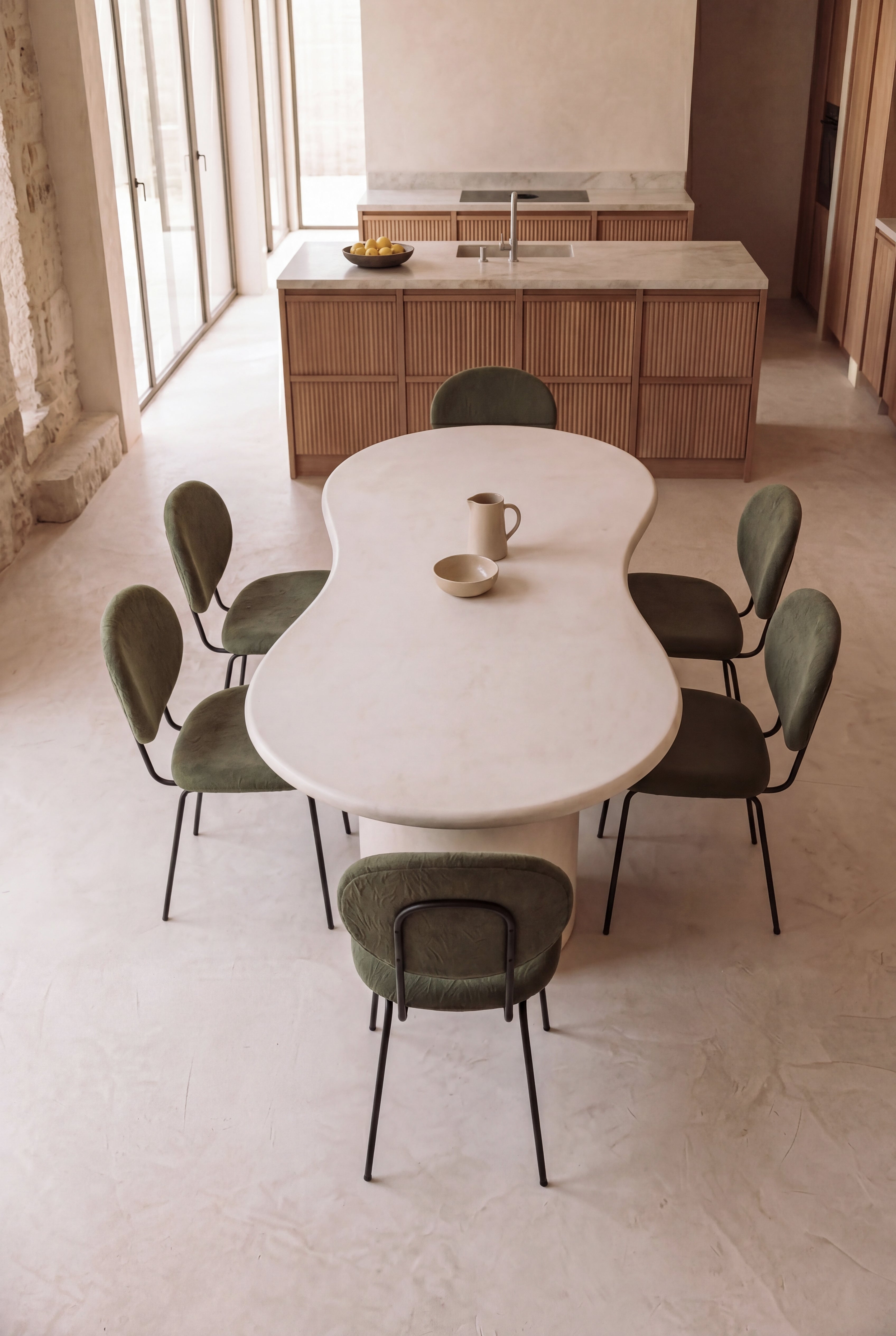 Lumetra Off White Microconcrete Dining Table 0