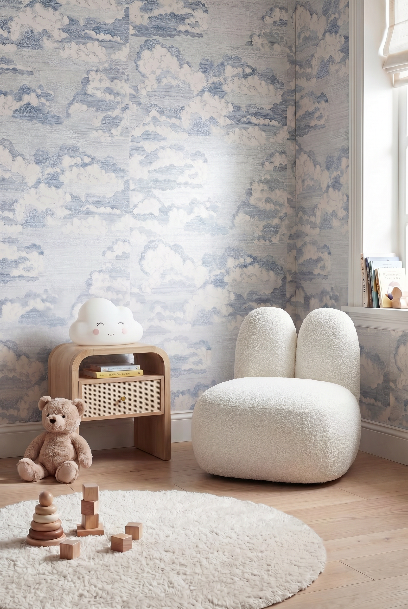 Lumi Kids Off-White Lounge Chair