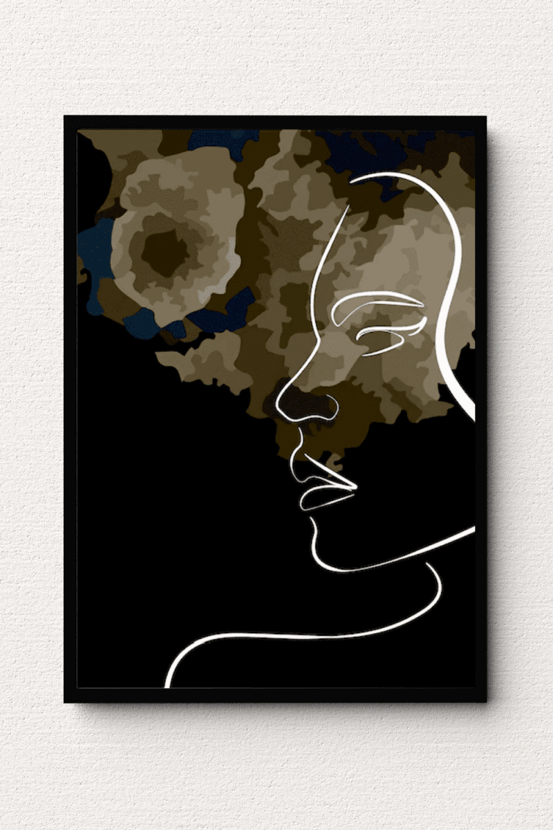 Luminous Visage Wall Art — Feminine Contemporary Abstract Accent for ...