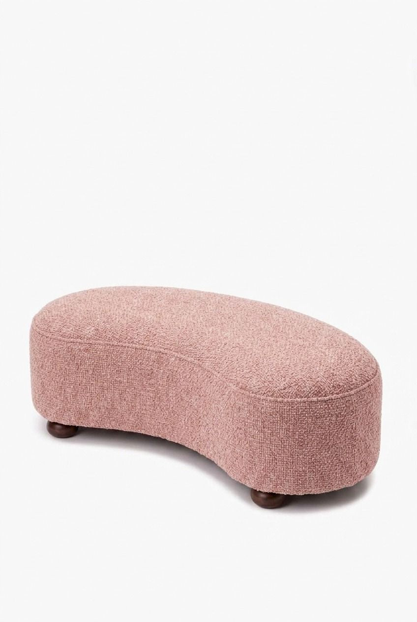 Malena Mink Blush Curved Bench