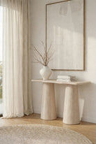 Malta Travertine Console Table