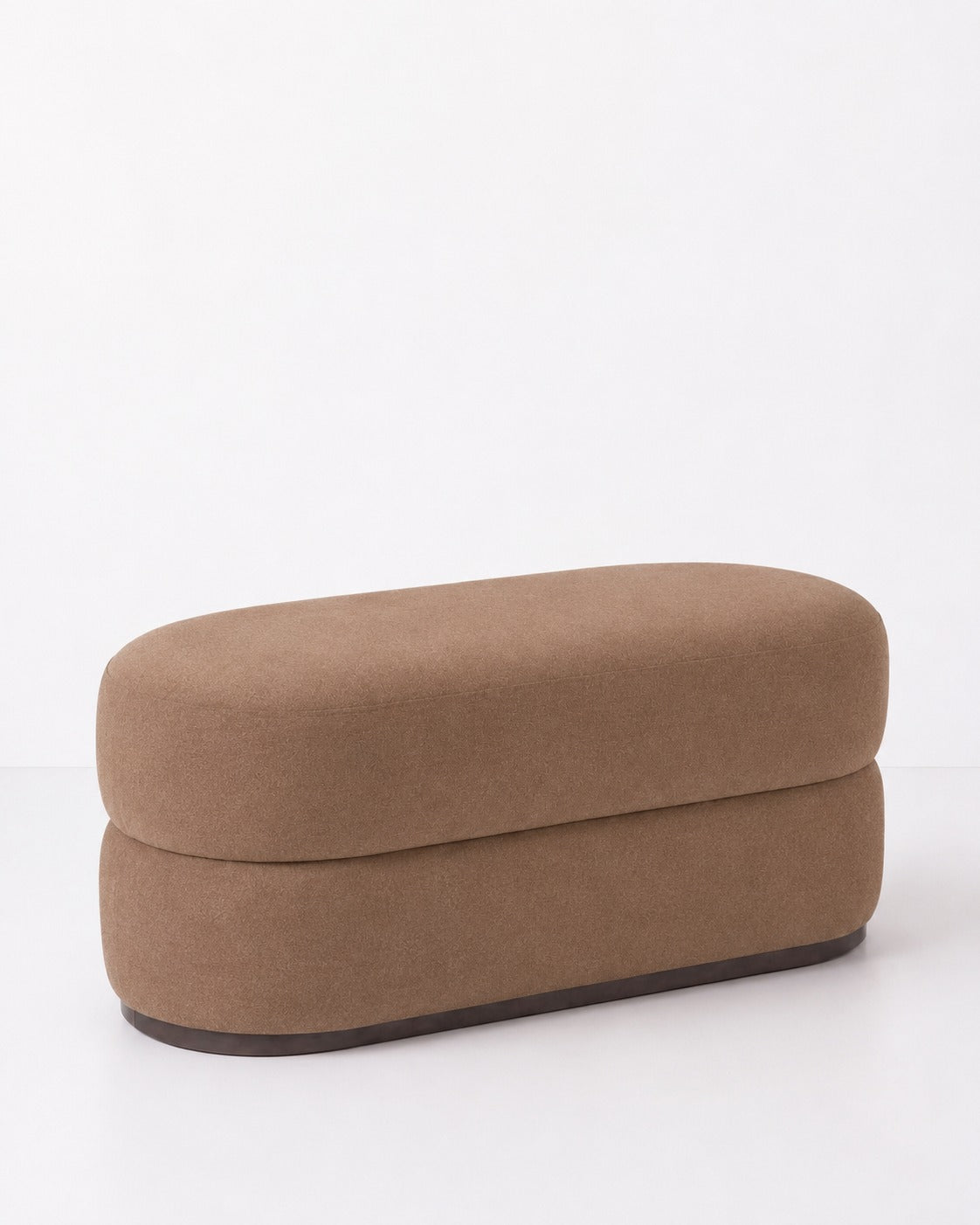 Manila Light Brown Layer Pouf Ottoman