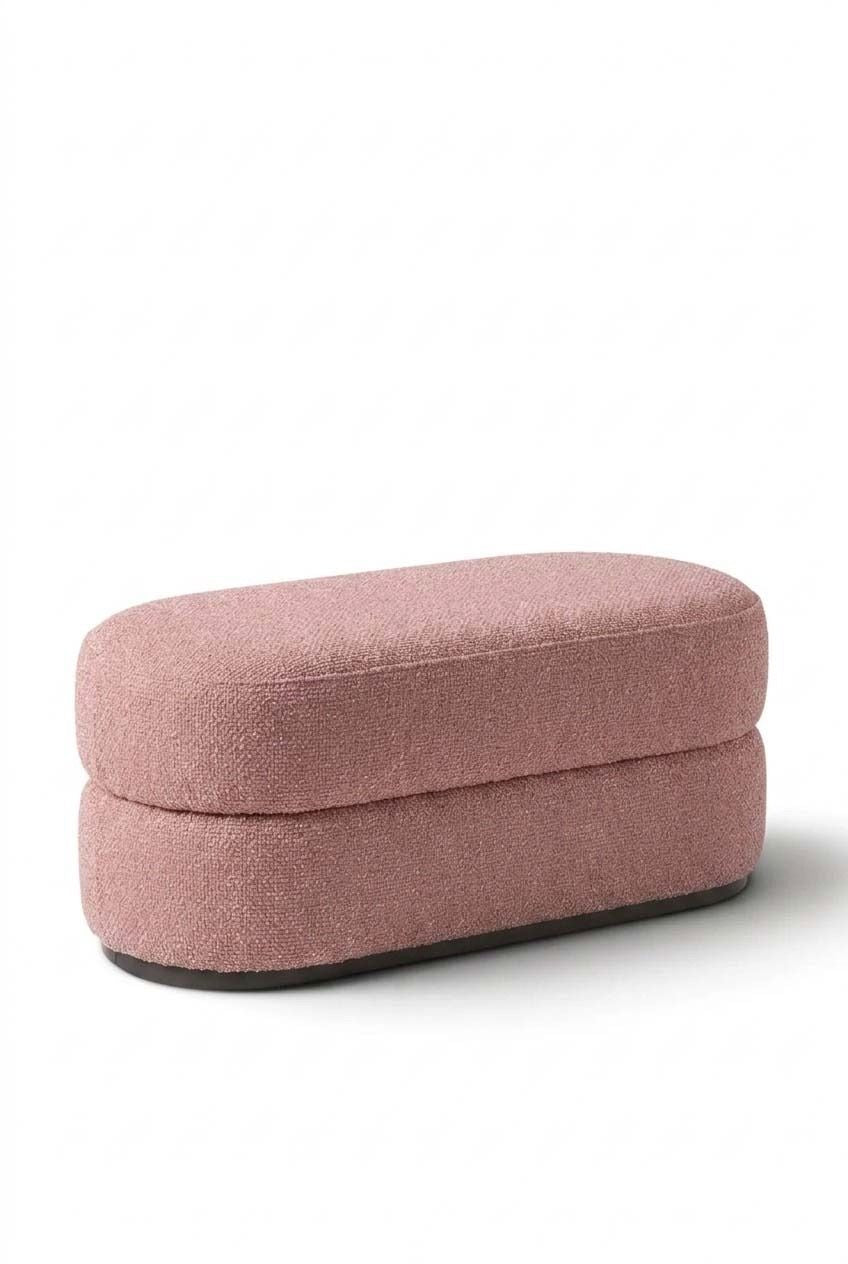 Manila Mink Blush Layer Pouf Ottoman