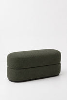 Manila Olive Wood Layer Pouf Ottoman