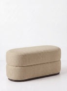 Manila Taupe Layer Pouf Ottoman
