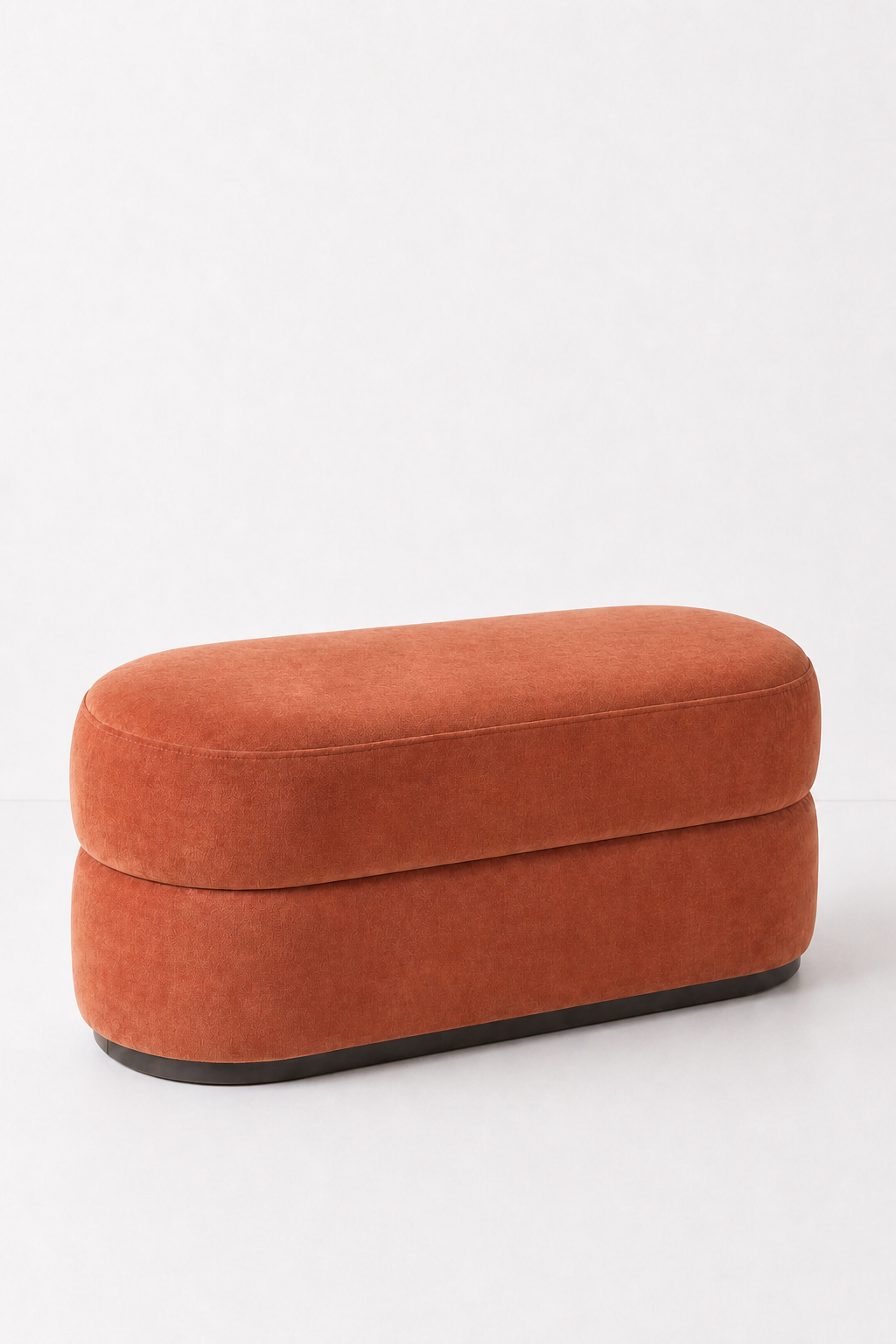 Manila Warm Terracotta Layer Pouf Ottoman