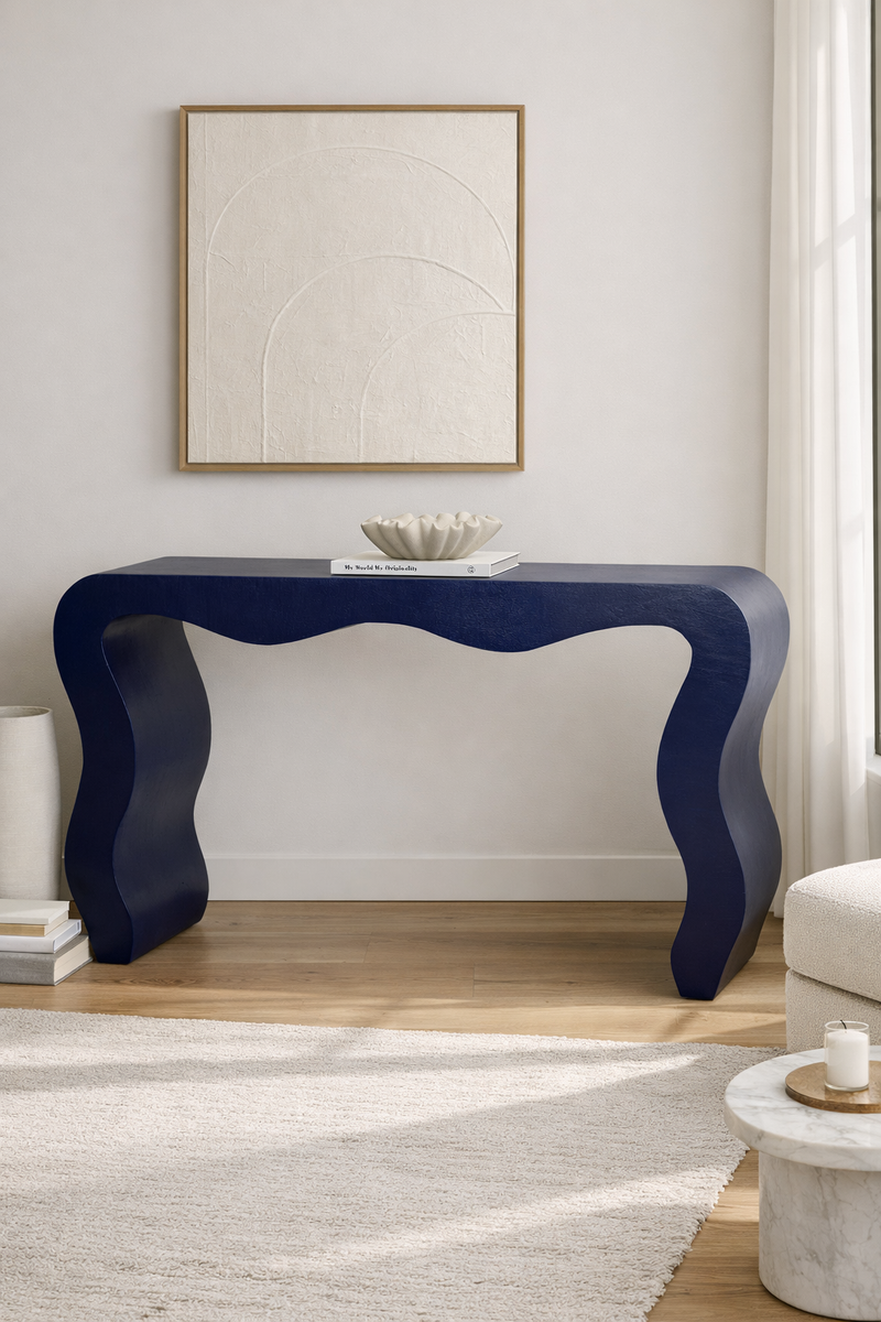 Curate a Statement Entryway With the Marelle Blue Console Table – Homekode