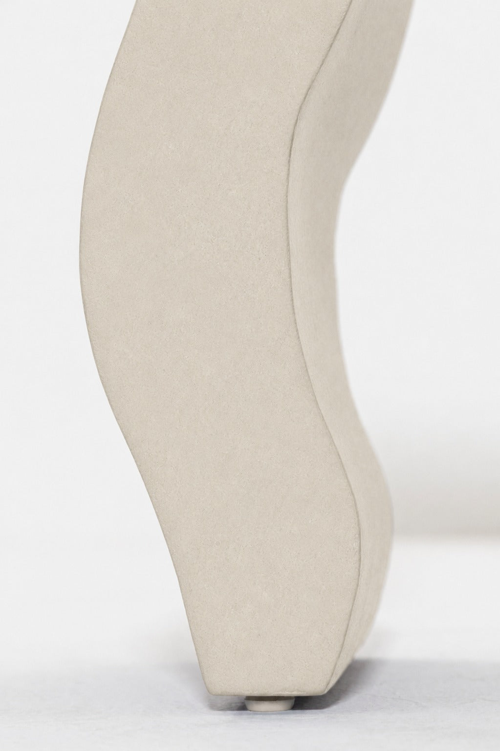 Marelle Light Beige Wavy Legs Microconcrete Console Table