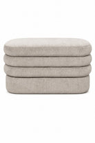 Mavro Grey Layered Pouf Ottoman