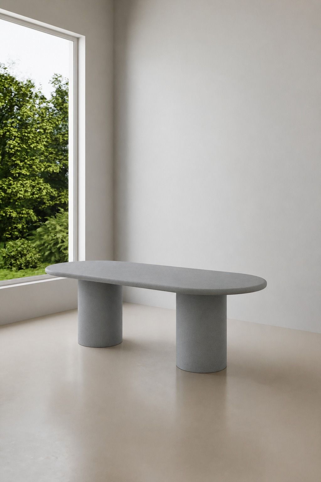 Meliora Ash Grey Microconcrete Dining Table