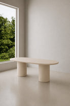 Meliora Light Beige Microconcrete Dining Table
