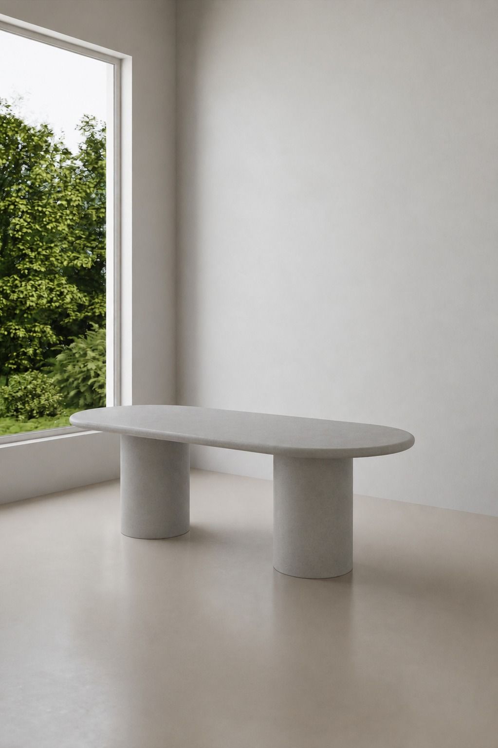 Meliora Light Grey Microconcrete Dining Table