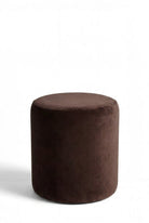 Mira Dark Brown Round Pouf