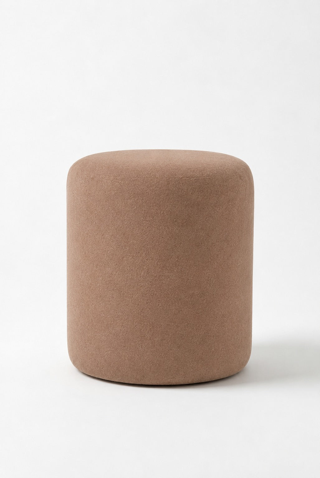 Mira Light Brown Round Pouf