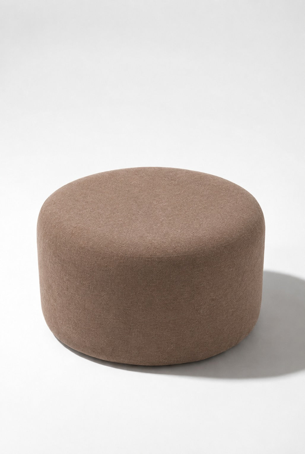 Mira Light Brown Round Pouf (60CMx33CM)
