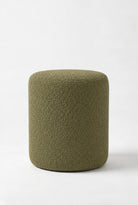 Mira Light Olive Green Round Pouf