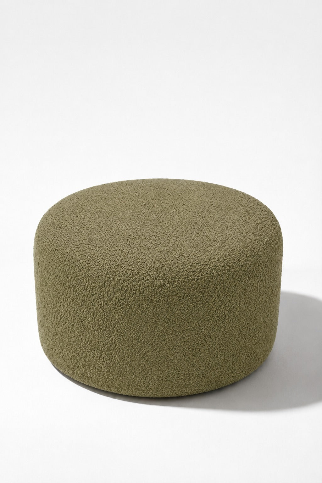 Mira Light Olive Green Round Pouf (60CMx33CM)