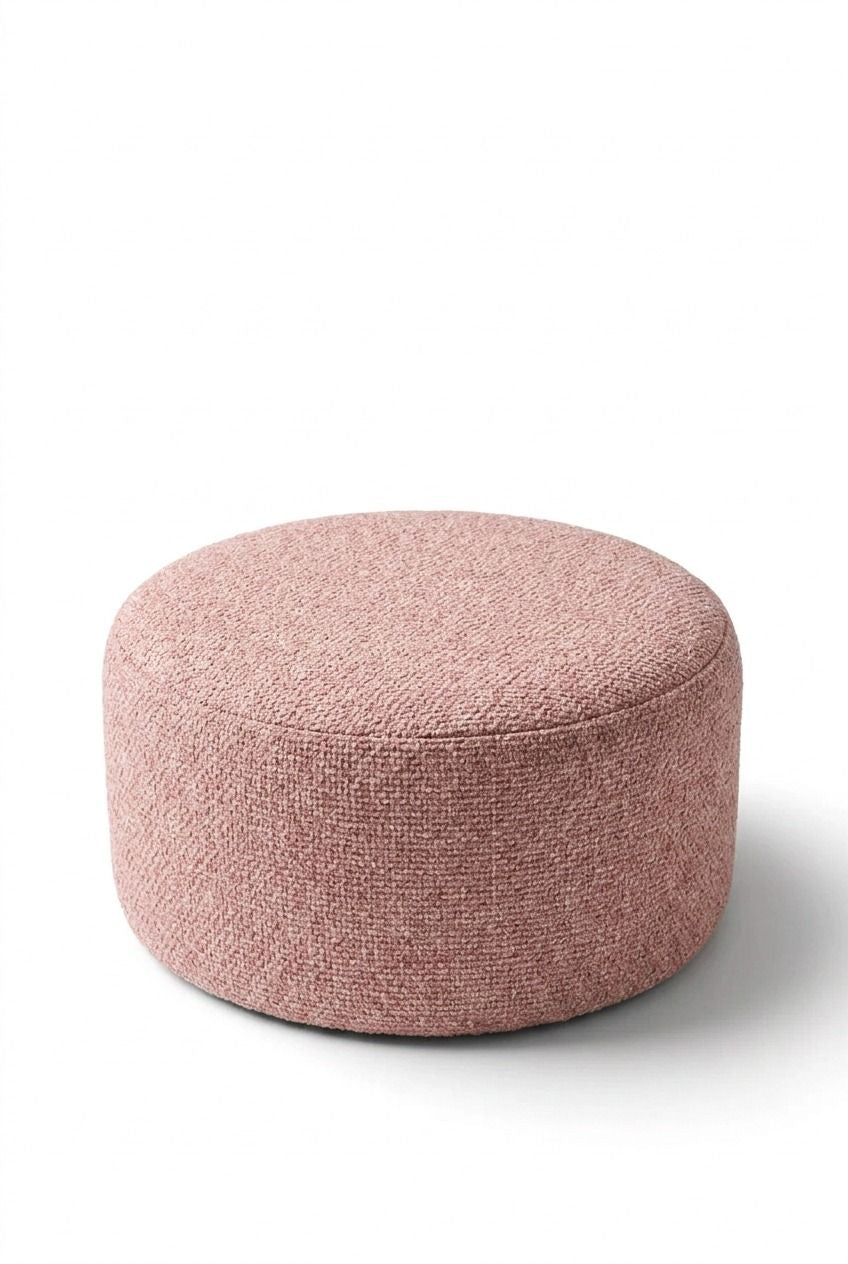 Mira Mink Blush Round Pouf (60CMx33CM)