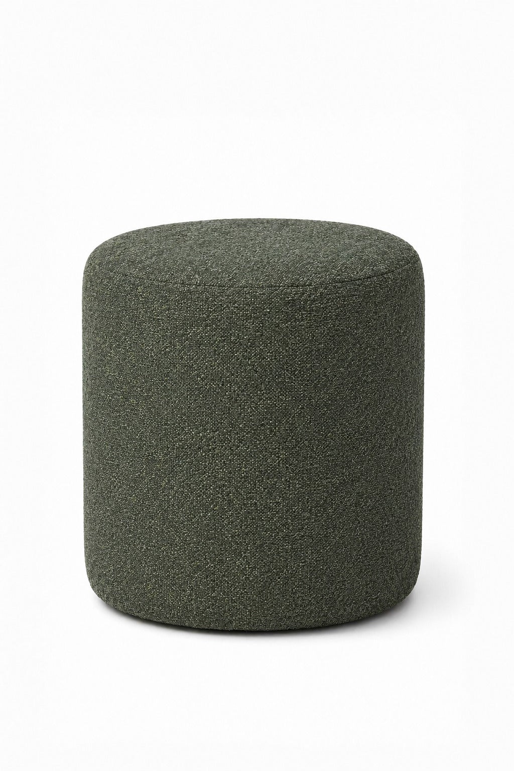 Mira Olive Wood Round Pouf