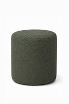 Mira Olive Wood Round Pouf
