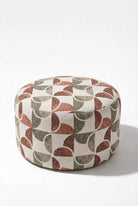 Mira Terracotta Mosaic Patterned Round Pouf (60CMx33CM)