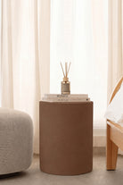 Miray Mocha Microconcrete Side Table