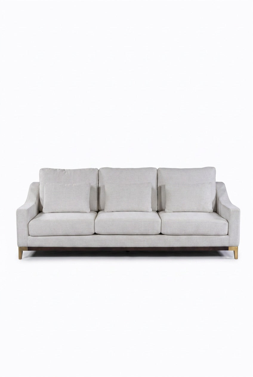 Mirelo White Boucle 3 Seater Sofa
