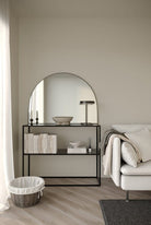 Zoya Black Arched Console & Vanity Mirror Homekode 