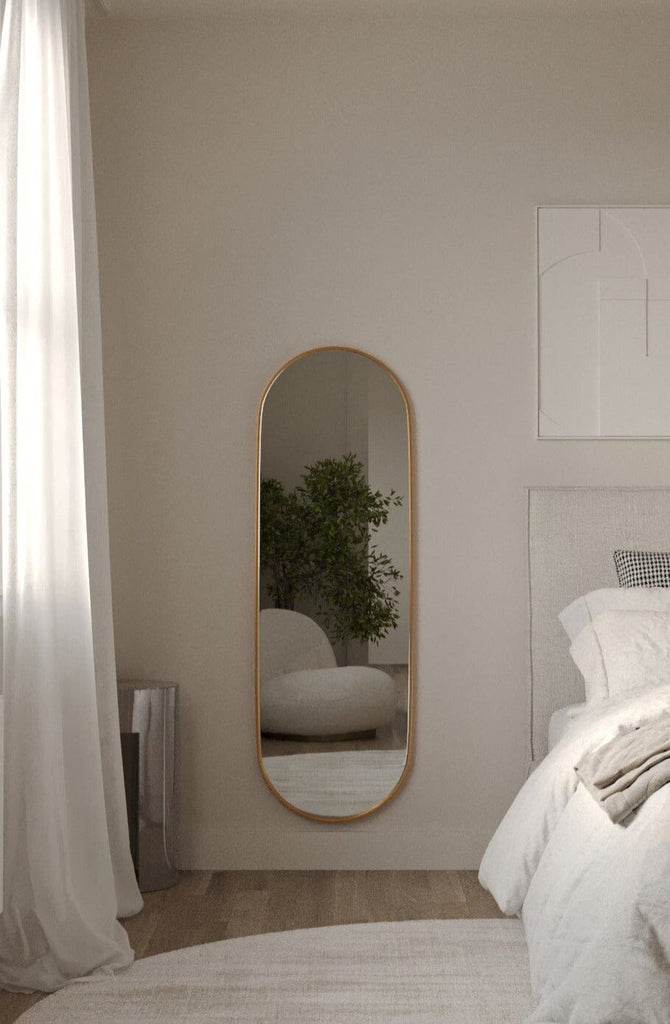 Gold Oval Wall Mirror (3 Sizes)