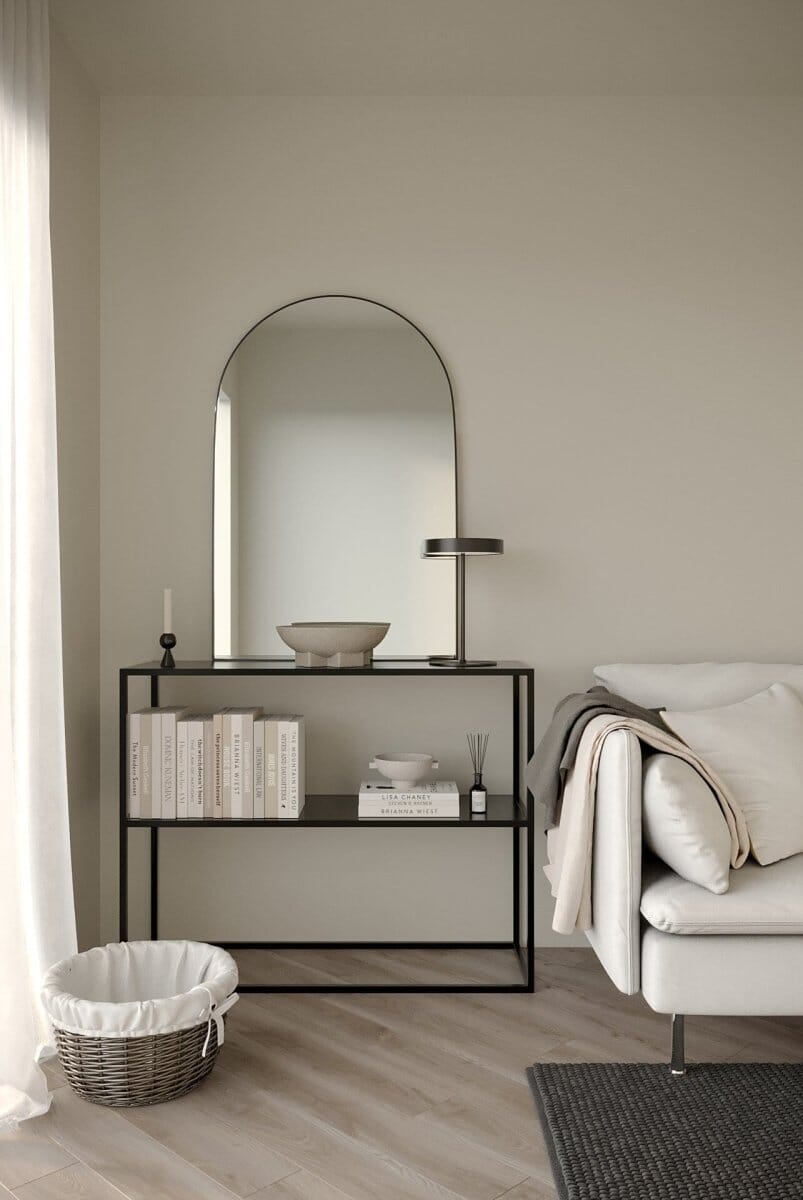 Black Arch Vanity & Console Wall Mirror (2 Sizes) Mirrors AME 