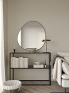 Sloane Irregular Round Black Fr Mirror Homekode 